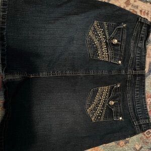 Elegant Black Embellished Jeans